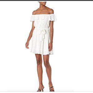 BCBGeneration Women's Knit White Off-the-shoulder Dress Size XXS